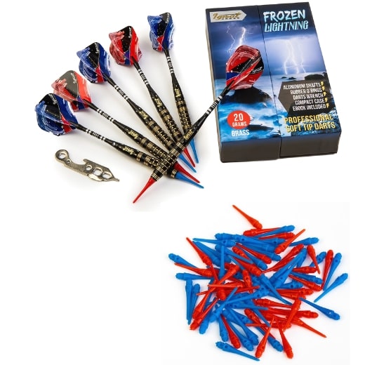 50 Blue & 50 Red Plastic Tips