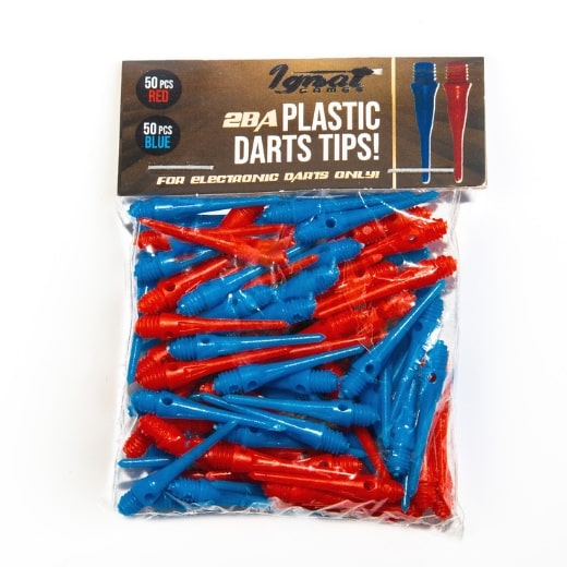 50 Blue & 50 Red Plastic Tips